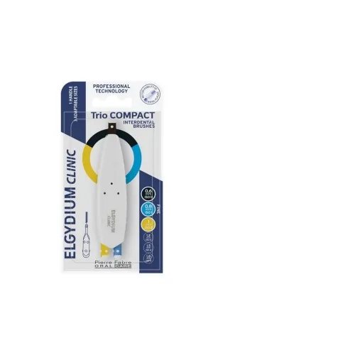 ELGYDIUM CLINIC tarpdančių šepetėliai Trio COMPACT 012, 3 vnt