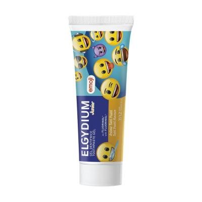 ELGYDIUM dantų pasta gelis vaikams JUNIOR Tutti-Frutti ėduonies kontrolei, Emoji, vaisių skonio, 7-., 50ml, 12 m
