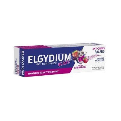 ELGYDIUM dantų pasta gelis vaikams KIDS Red Berries ėduonies kontrolei, uogų skonio, 3-., 50ml, 6 m