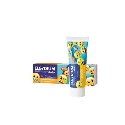 ELGYDIUM JUNIOR TUTTI-FRUTTI EMOJI, dantų pasta gelis vaikams, vaisių skonio, 7-., 50ml, 12 m