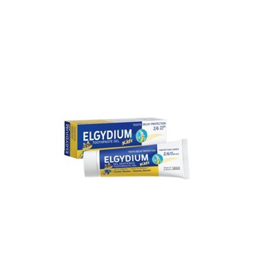 ELGYDIUM KIDS BANANA, dantų pasta gelis vaikams, bananų skonio, 2-., 50ml, 6 m
