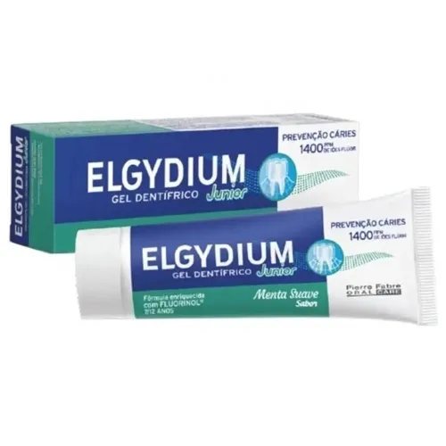 ELGYDIUM Mint dantų pasta-gelis vaikams, švelnaus mėtų skonio, 7, 12 m
