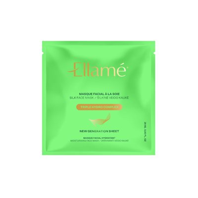 ELLAME TRIPLE HYDRO, trigubai drėkinanti veido kaukė, 1vnt., 28 ml