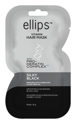 ELLIPS plaukų kaukė „Silky Black Pro Keratin“, 18 g