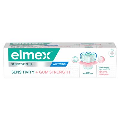 ELMEX, SENSITIVE PLUS SENSITIVE+GUM, WHITE dantų pasta, 75 ml