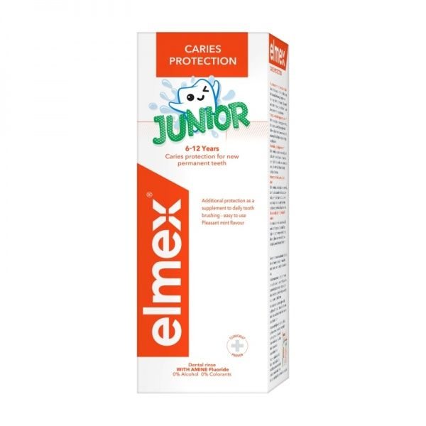 ELMEX vaikiškas burnos skalavimo skystis ėduonies profilaktikai Junior, 400 ml