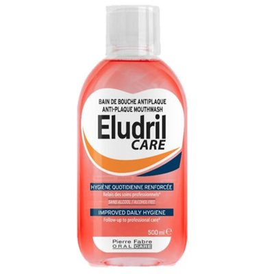 ELUDRIL CARE, burnos skalavimo skystis su antiseptinėmis medžiagomis, 1 vnt., 500 ml