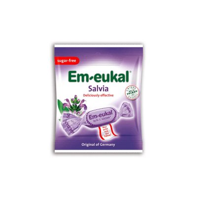 Em-eukal šalavijų skonio pastilės su Vitaminu C, 50 g