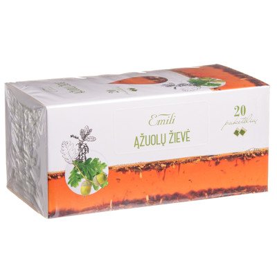 EMILI ĄŽUOLŲ ŽIEVĖ, žolelių arbata, 20 vnt., 1.5 g