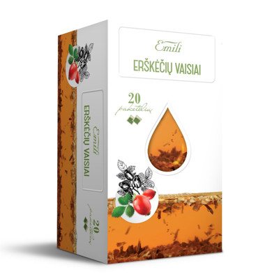 EMILI ERŠKĖČIŲ VAISIAI, žolelių arbata, 20 vnt., 1.5 g