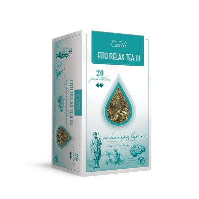 EMILI FITO RELAX III, arbata su kanapių lapais, 20 vnt., 1.5 g