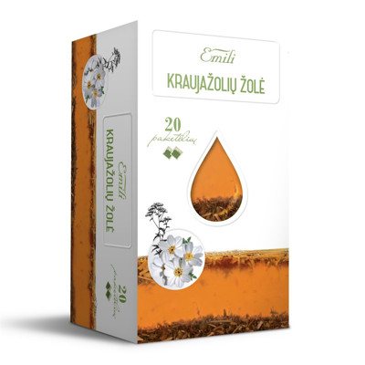 EMILI KRAUJAŽOLIŲ ŽOLĖ, žolelių arbata, 20 vnt., 1.5 g