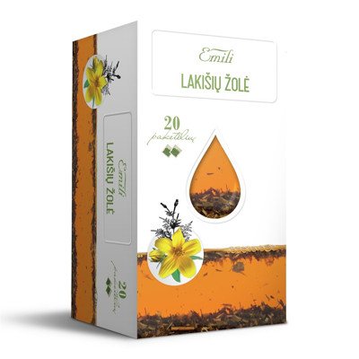 EMILI LAKIŠIŲ ŽOLĖ, žolelių arbata, 20 vnt., 1.5 g