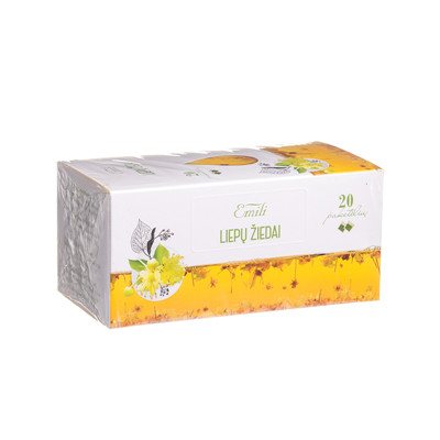 EMILI LIEPŲ ŽIEDAI, žolelių arbata, 20 vnt., 1.5 g