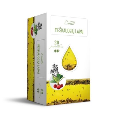 Emili meškauogių lapų arbata (h. Uvae-Ursi), N20, 1.5 g