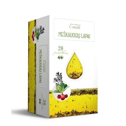 EMILI meškauogių lapų arbata, x N20, 1.5 g