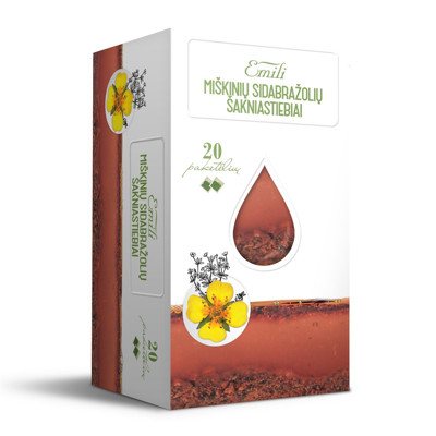 EMILI MIŠKINIŲ SIDABRAŽOLIŲ ŠAKNIASTIEBIAI, žolelių arbata, 20 vnt., 1.5 g