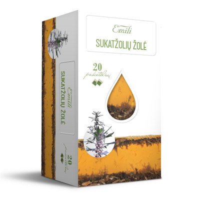 EMILI SUKATŽOLIŲ ŽOLĖ, žolelių arbata, 20 vnt., 1.5 g