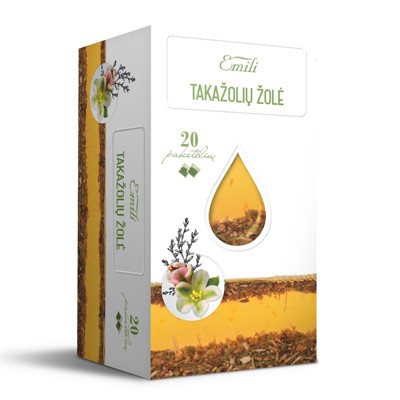 EMILI TAKAŽOLIŲ ŽOLĖ, žolelių arbata, 20 vnt., 1.5 g