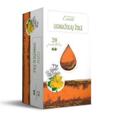 EMILI UGNIAŽOLIŲ ŽOLĖ, žolelių arbata, 20 vnt., 1.5 g
