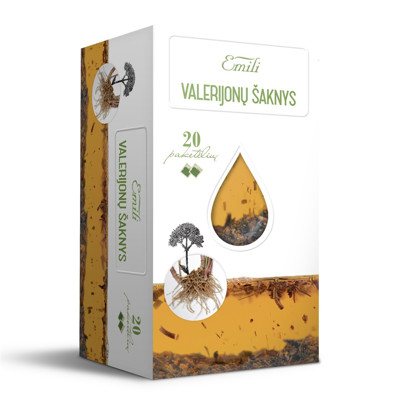 EMILI VALERIJONŲ ŠAKNYS, žolelių arbata, 20 vnt., 1.5 g