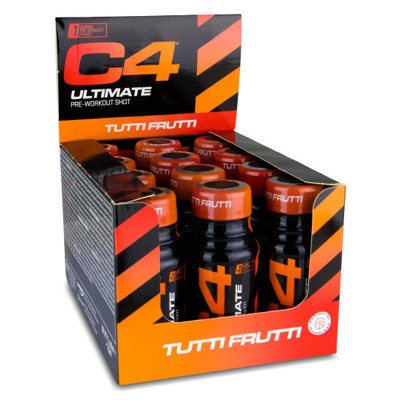 Energijai Cellucor C4 Ultimate Shots Tutti Frutti Skonio, 12 x 60 ml
