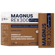 Energijai, stresui ir miegui BIOFARMACIJA MAGNUS REX300 + Ashwagandha 300, 26 paketėlių