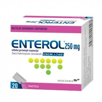 ENTEROL 250 mg milteliai geriamajai suspensijai N20