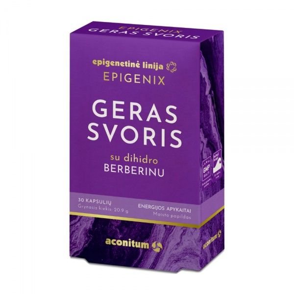 EPIGENIX maisto papildas GERAS SVORIS, 30 kaps.
