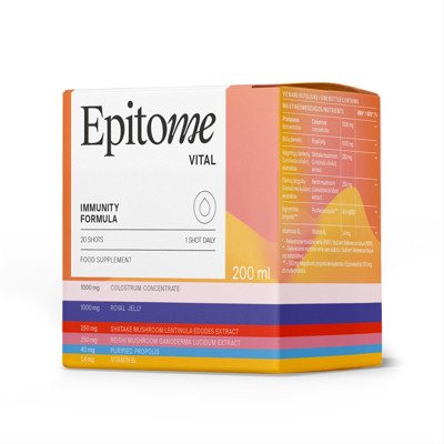 EPITOME VITAL IMMUNITY FORMULA, 20 geriamųjų dozių po, 10 ml