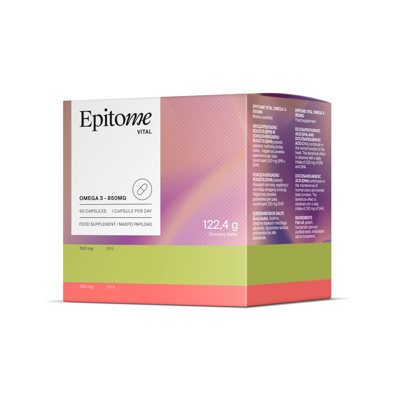 EPITOME VITAL OMEGA 850 mg., 90 kapsulių