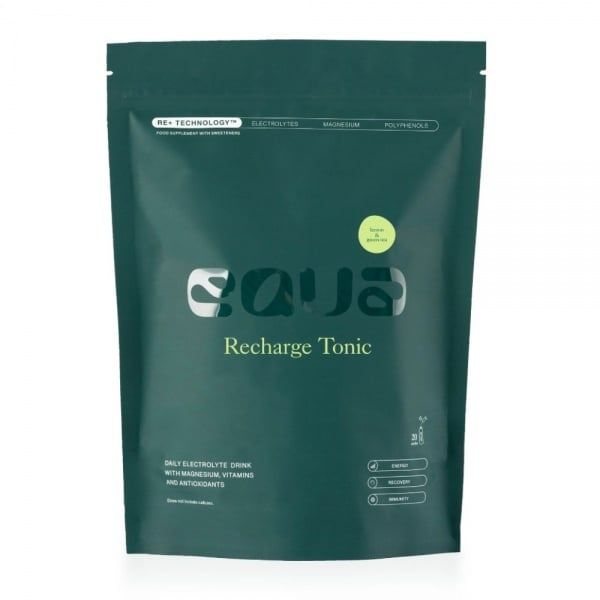 EQUA maisto papildas elektrolitai RECHARGE TONIC, citrinų ir žaliosios arbatos skonio, 20 pak.