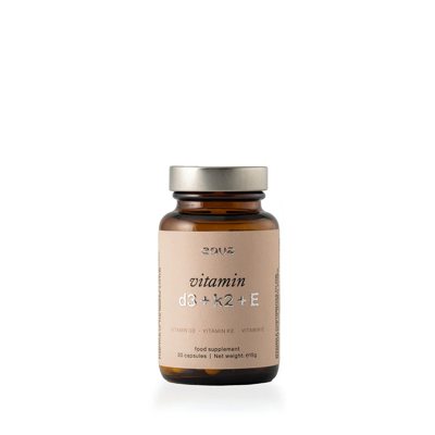 EQUA maisto papildas Vitaminas D3+K2+E, 30 kapsulių, grynasis kiekis, 15 g