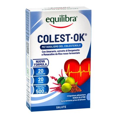 EQUILIBRA cholesterolio apykaitai palaikyti COLEST OK, 20 tablečių