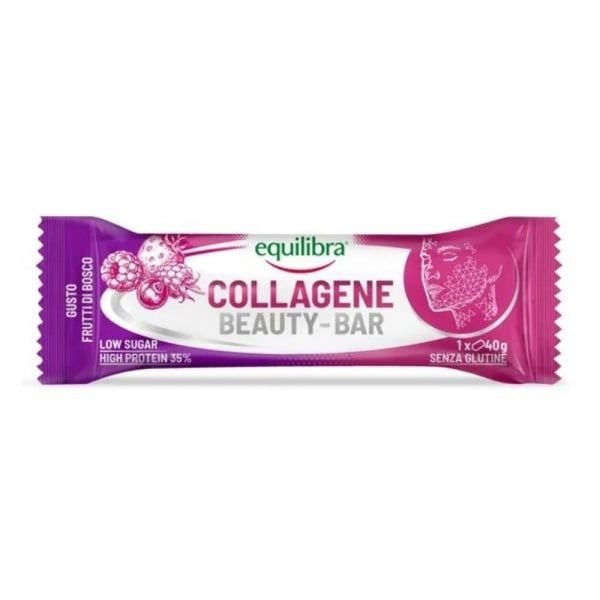 EQUILIBRA kolageno batonelis COLLAGENE BEAUTY-BAR, miško uogų skonio, 40 g
