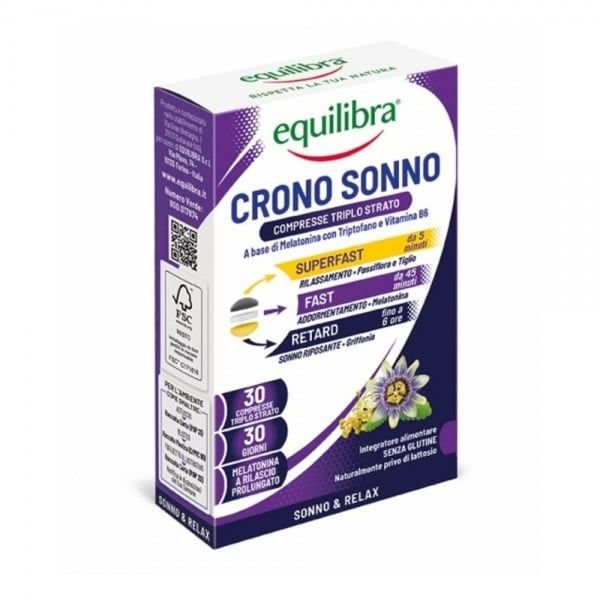 EQUILIBRA maisto papildas CRONO SONNO, 30 tab.