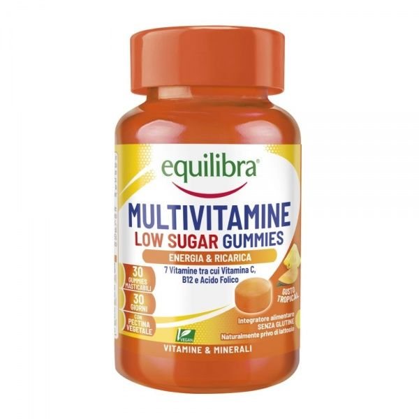 EQUILIBRA maisto papildas MULTIVITAMINE, tropinių vaisių skonio, 30 guminukų