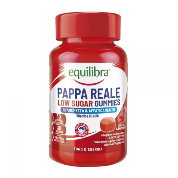 EQUILIBRA maisto papildas PAPPA REALE, aviečių skonio, 30 guminukų