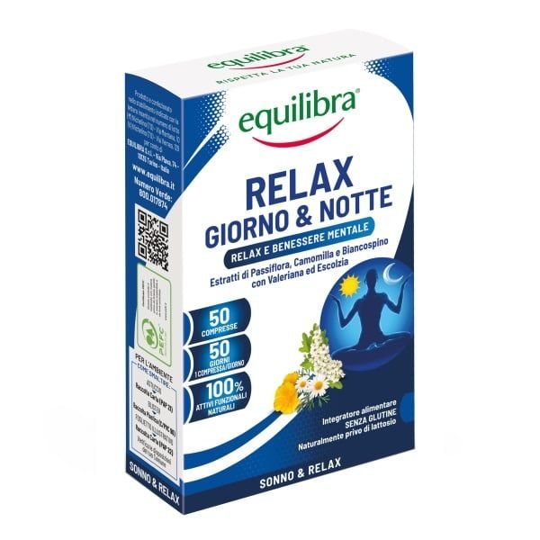 EQUILIBRA maisto papildas RELAX DAY & NIGHT, 50 tab.