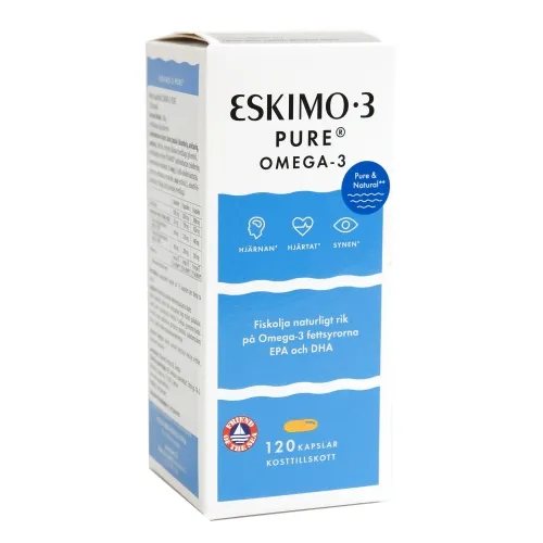ESKIO-3 žuvų taukai PURE, 120 kapsulių