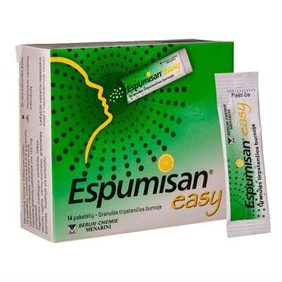 ESPUMISAN EASY, 125 mg, granulės paketėliuose, 14 paketėlių