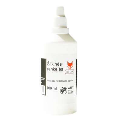 ESU LAPĖ, ŠILKINĖS RANKELĖS tirpalas rankoms, 100 ml