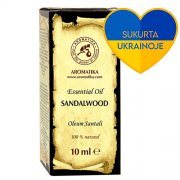 Eterinis Santalmedžio natūralus aliejus AROMATIKA ESSENTIAL SANDALWOOD OIL, 10 ml