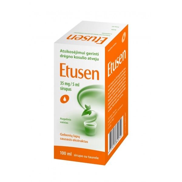 ETUSEN 35 mg/ sirupas 100 ml, 5 ml