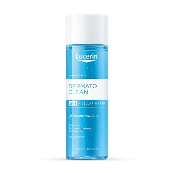 EUCERIN Dermatoclean 3 in 1 valomasis micelinis vanduo veidui, 400 ml