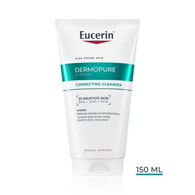 EUCERIN DERMOPURE CLINICAL, koreguojamasis prausimosi gelis, 150 ml