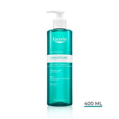 EUCERIN DERMOPURE CLINICAL, valomasis prausimosi gelis, 400 ml