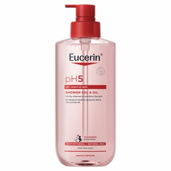 EUCERIN dušo gelis ir aliejus jautriai, sausai odai, pH5, 400 ml