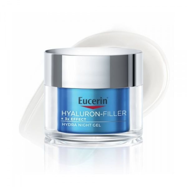 EUCERIN Hyaluron-Filler +3x Effect drėkinamasis naktinis gelis su hialurono rūgštimi ir provitaminu B5, 50 ml