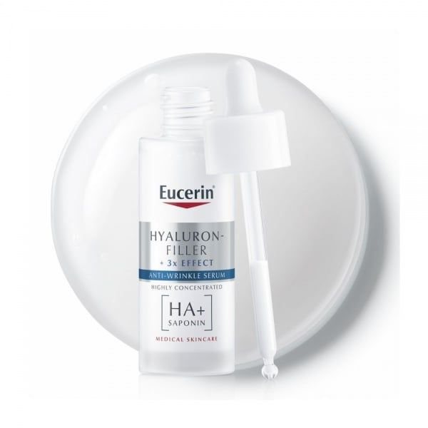 EUCERIN Hyaluron-Filler +3x Effect stangrinamasis veido serumas, 30 ml